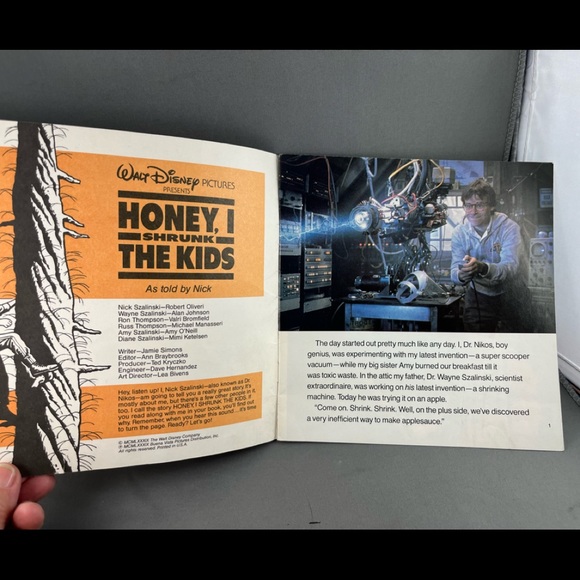 1989 Walt Disney “Honey I Shrunk the Kids” softcover storybook - Picture 2 of 3